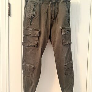 Hollister Green Cargo Pants with Tapered Jogger Fit